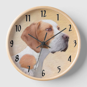 Pointer Painting - Cute Original Dog Art Clock