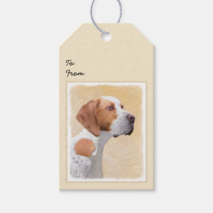 Pointer Painting - Cute Original Dog Art Gift Tags