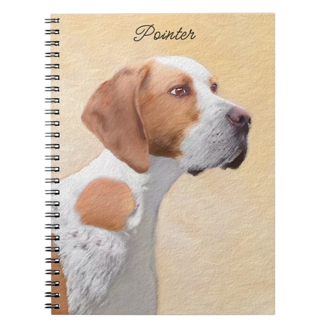 Pointer Painting - Cute Original Dog Art Notebook (Front)