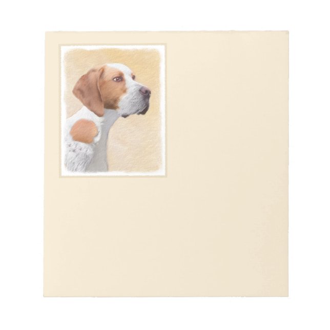 Pointer Painting - Cute Original Dog Art Notepad (Front)