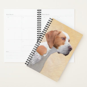 Pointer Painting - Cute Original Dog Art Planner