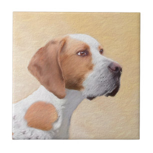 Pointer Painting - Cute Original Dog Art Tile