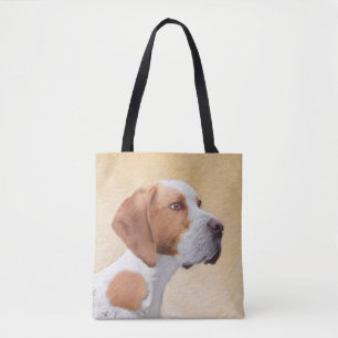 Pointer Painting - Cute Original Dog Art Tote Bag