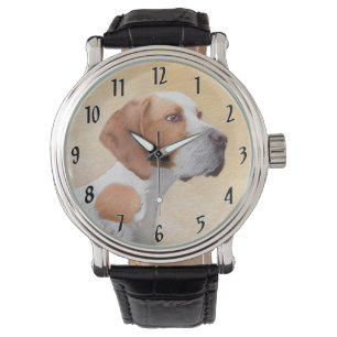 Pointer Painting - Cute Original Dog Art Watch