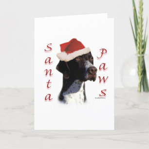 Pointer Santa Paws Holiday Card