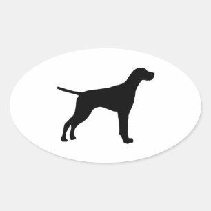 pointer silhouette oval sticker