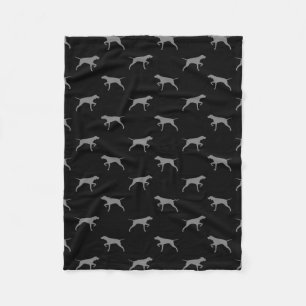 Pointer Silhouettes Pattern Fleece Blanket