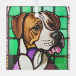 Pointer "Stained Glass" Glass Tree Decoration