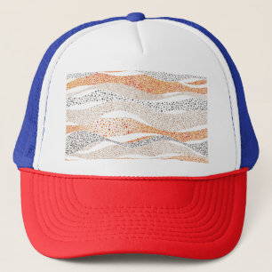 Pointillism Wavy Polka: Cute Doodle Textile Trucker Hat