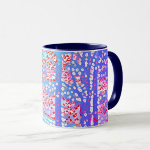 Pointillist trees mug