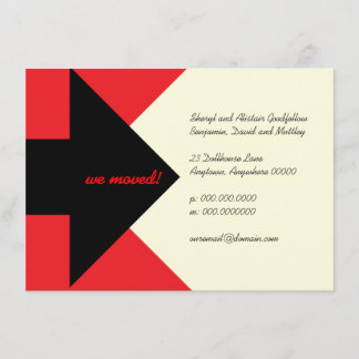 Pointing Arrow Moving Announcement and Invitation