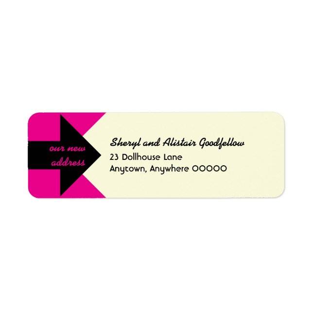 Pointing Arrow Moving Announcement Return Address (Front)