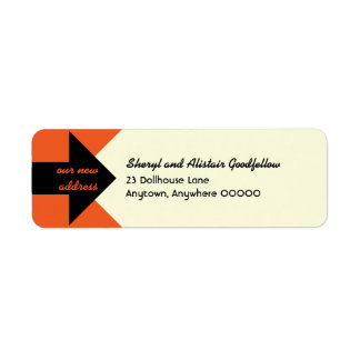 Pointing Arrow Moving Announcement Return Address