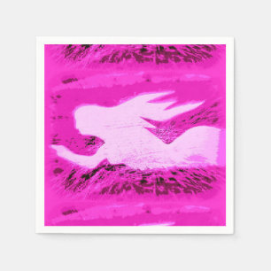 pointing pink mermaid napkin