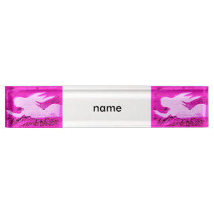 pointing pink mermaids nameplate