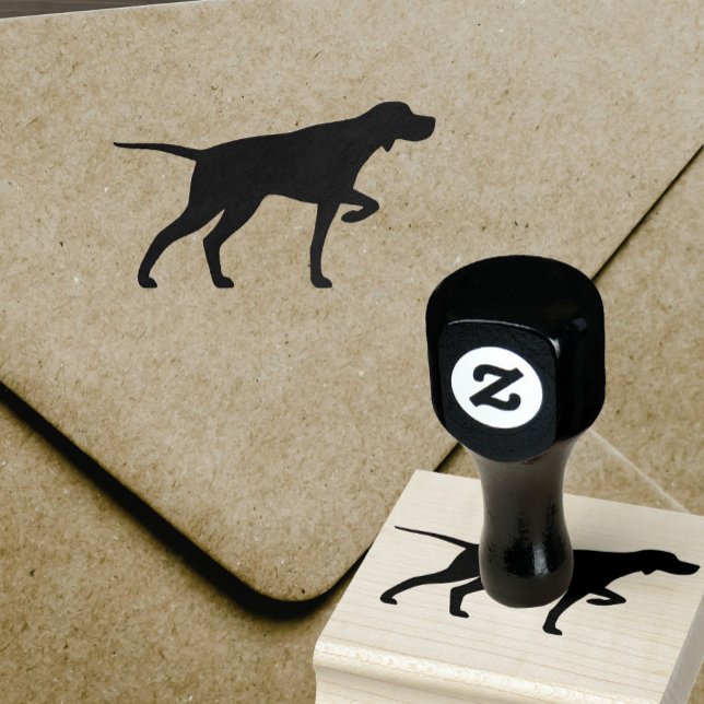 Pointing Pointer Dog Breed Silhouette Rubber Stamp (Creator Uploaded)