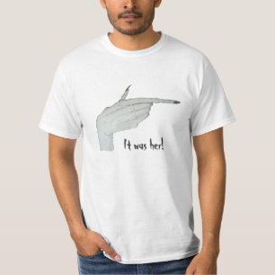 Pointing scary monster hand with long nails art T-Shirt
