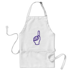Pointing up finger/hand standard apron