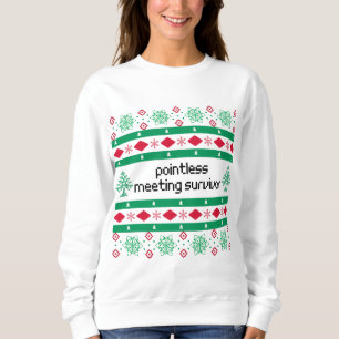 Pointless Meeting Survivor Ugly Sweater - 
