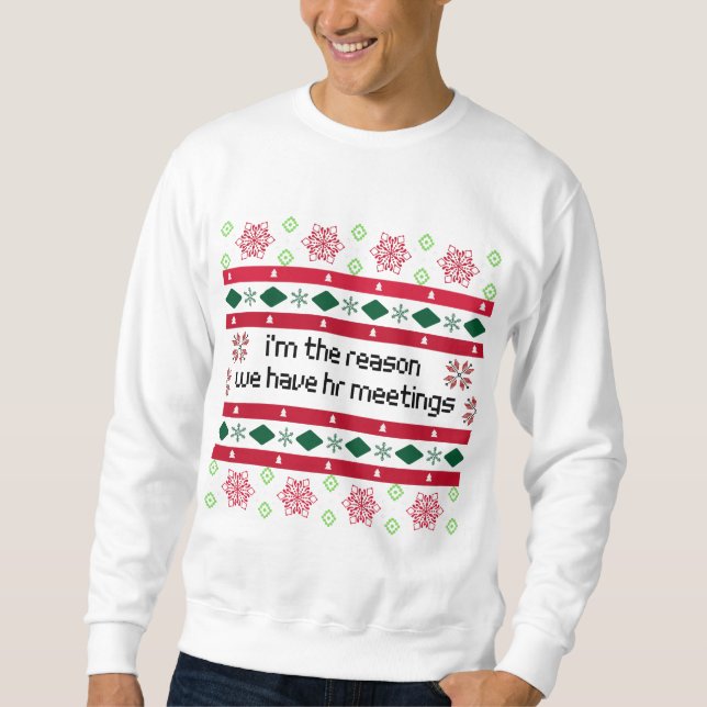 Pointless Meeting Survivor Ugly Sweater -  (Front)