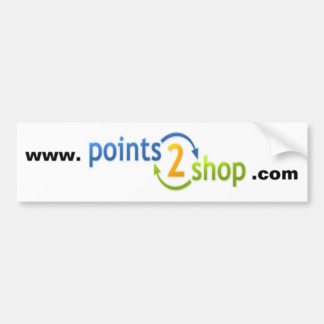 points2shop bumper sticker (Front)