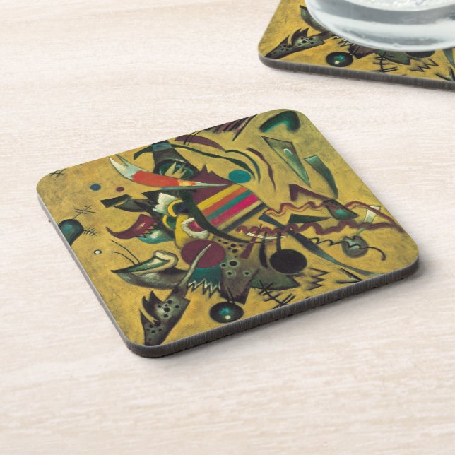 Points by Wassily Kandinsky, Vintage Expressionism Coaster (Left Side)