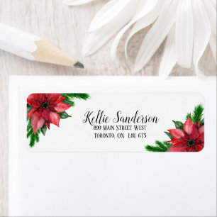 Pointsetta Return Address Labels