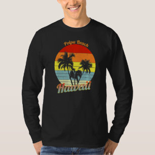 Poipu Beach Hawaii Retro Tropical Palm Trees Vacat T-Shirt