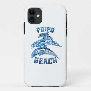 Poipu Beach Hawaii Vacation Tribal Dolphins Case-Mate iPhone Case