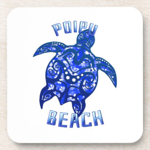 Poipu Beach Hawaii Vacation Tribal Turtle Coaster