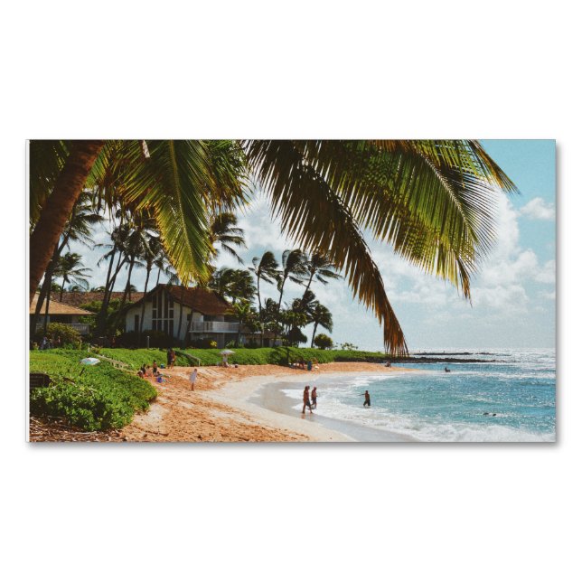 Poipu Beach - Island of Kauai - Hawaii  Magnetic Business Card (Front)