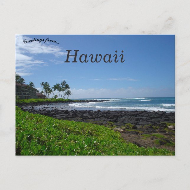 Poipu Beach Kauai Hawaii Postcard (Front)