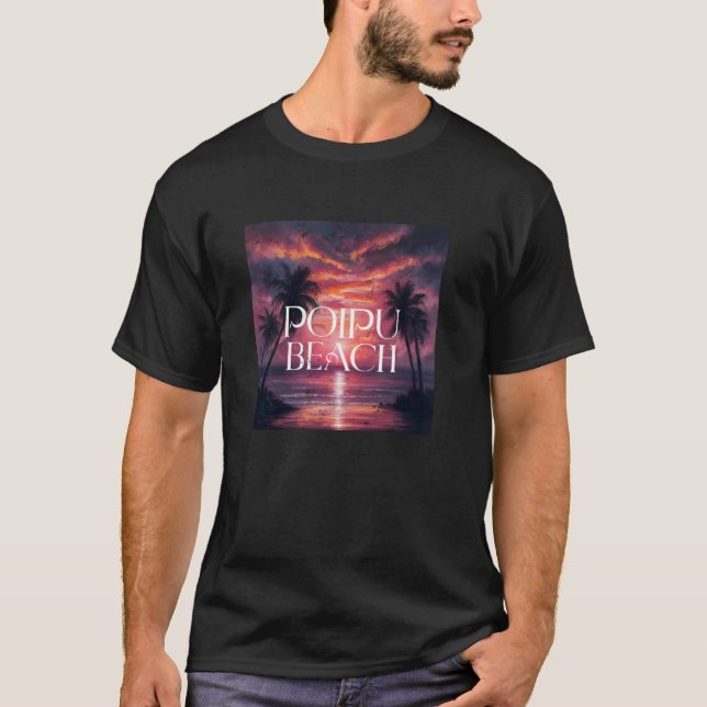 Poipu Beach Sunset T-Shirt (Front)