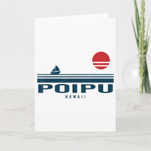 Poipu Hawaii Sunset Sailboat Sunrise Summer Ocean  Card