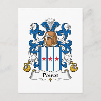 Poirot Family Crest Postcard