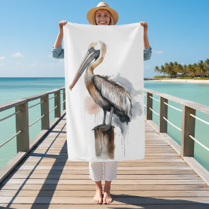 Poise of the Pelican Bath Towel