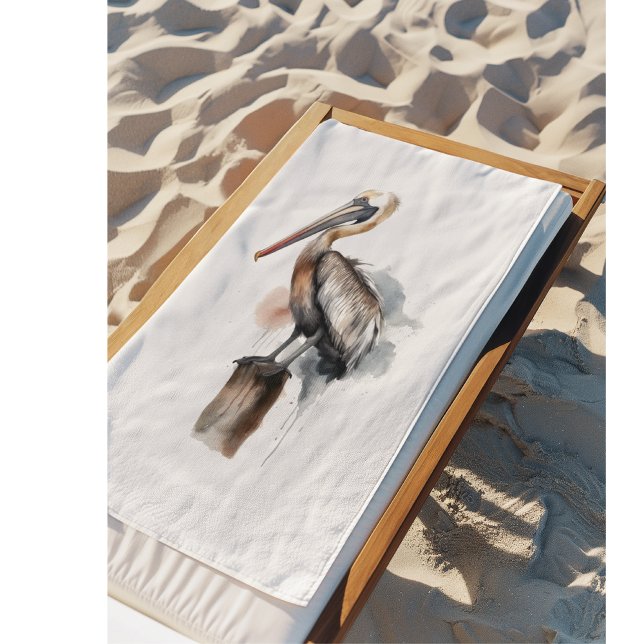 Poise of the Pelican Bath Towel (Creator Uploaded)