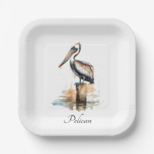Poise of the Pelican Paper Plate