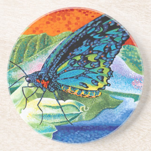 Poised Butterfly II Coaster (Front)