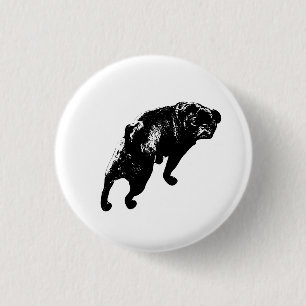 Poised Step, Alert Smile 3 Cm Round Badge