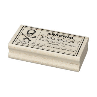 POISON Apothecary Label Rubber Stamp