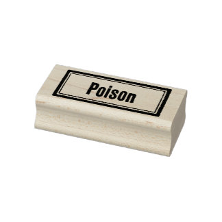 POISON Apothecary Vintage Label Rubber Stamp
