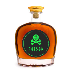 Poison Bottle - Alcohol bottle label for Halloween