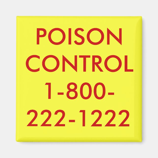 POISON CONTROL1-800-222-1222 MAGNET (Front)