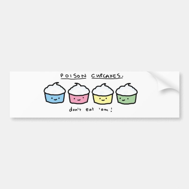 poison-cupcakes bumper sticker (Front)