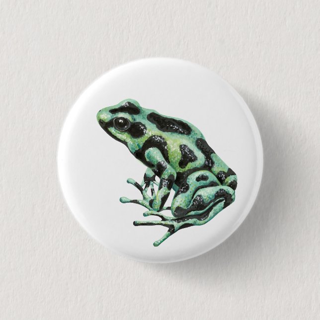 Poison dart frog 3 cm round badge (Front)