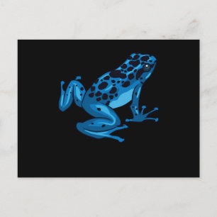 Poison Dart Frog Blue Funny Wild Animal Lover Holiday Postcard