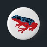 Poison Dart Frog Button<br><div class="desc">Poison dart frog (also known as dart-poison frog, poison frog or formerly known as poison arrow frog) is the common name of a group of frogs in the family Dendrobatidae which are native to tropical Central and South America. These species are diurnal and often have brightly coloured bodies. This bright...</div>