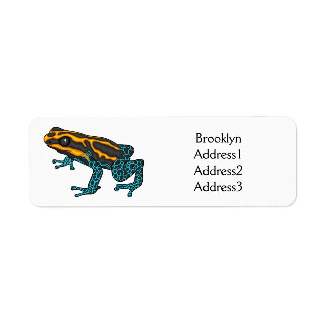 Poison dart frog cartoon illustration  (Front)