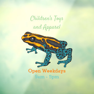 Poison dart frog cartoon illustration 